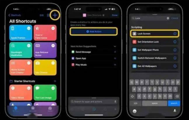 叠彩苹果14锁屏维修店分享iPhone14升级iOS16.4后如何创建锁屏快捷方式 