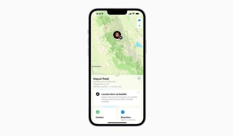 叠彩苹果14维修分享iPhone14系列中 FindMy功能通过卫星分享位置方法教程 